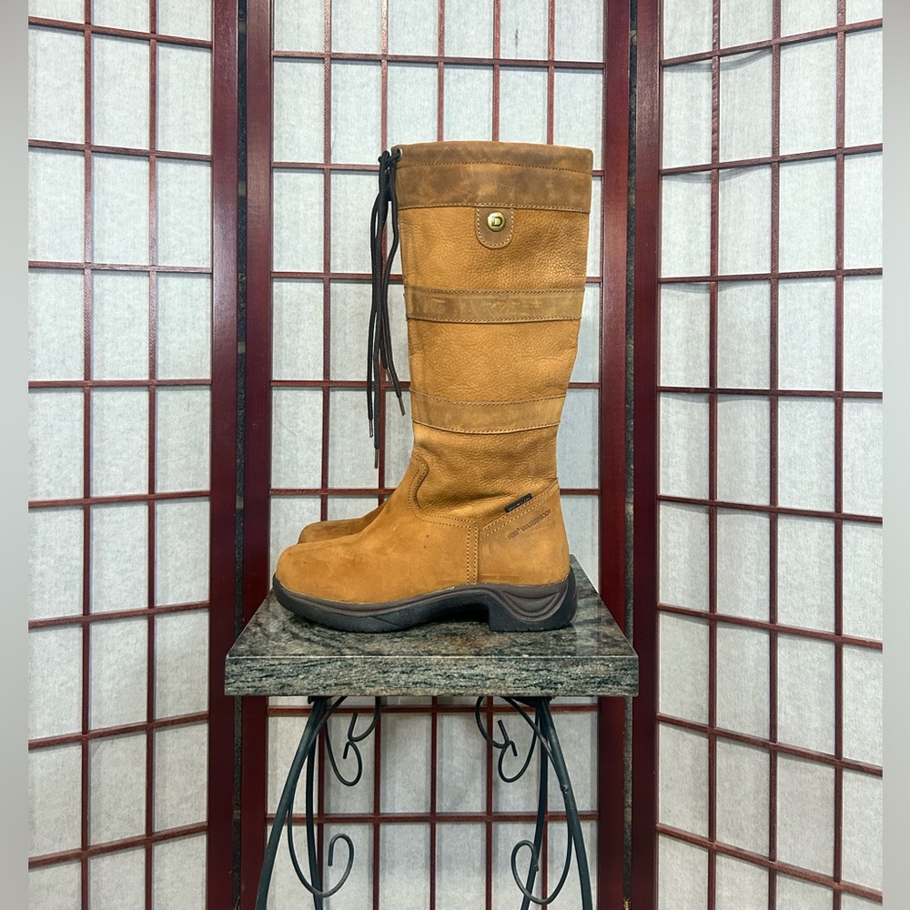 Dublin River Boots Wms 6.5 Waterproof Leather Equestrian Horse Attire Worn 1x